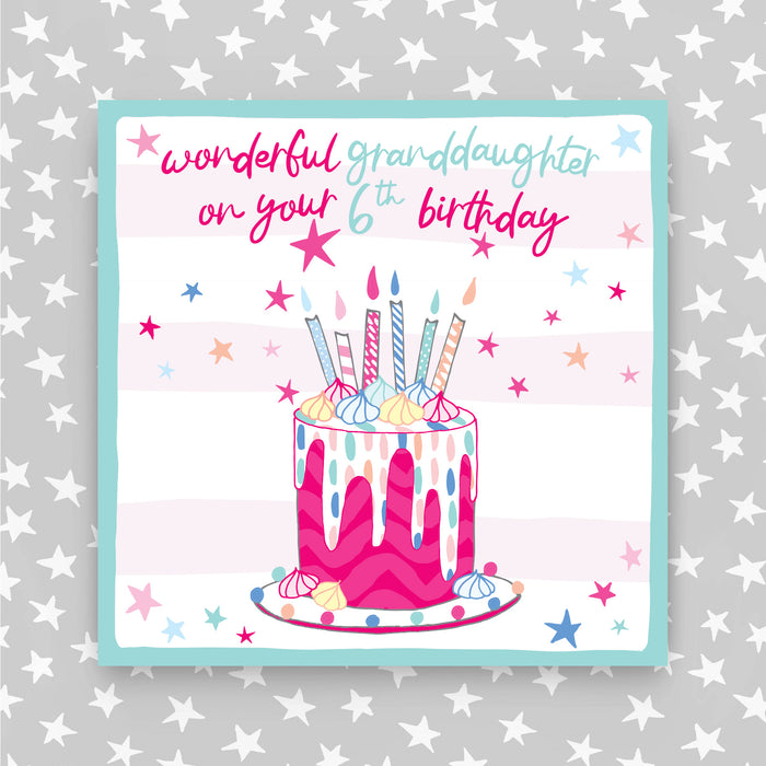 6th Birthday Greeting Card - Granddaughter (NPH71)