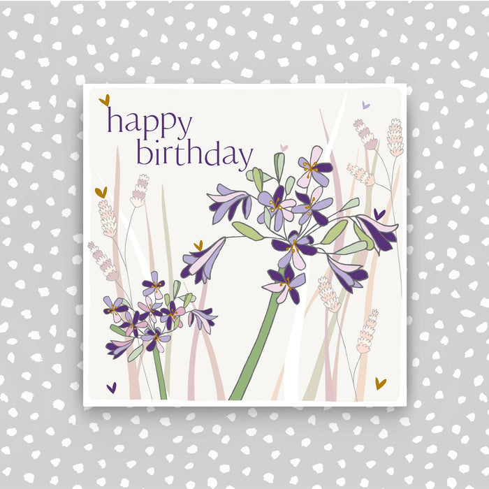 Happy Birthday Card - Agapanthus (CB173)