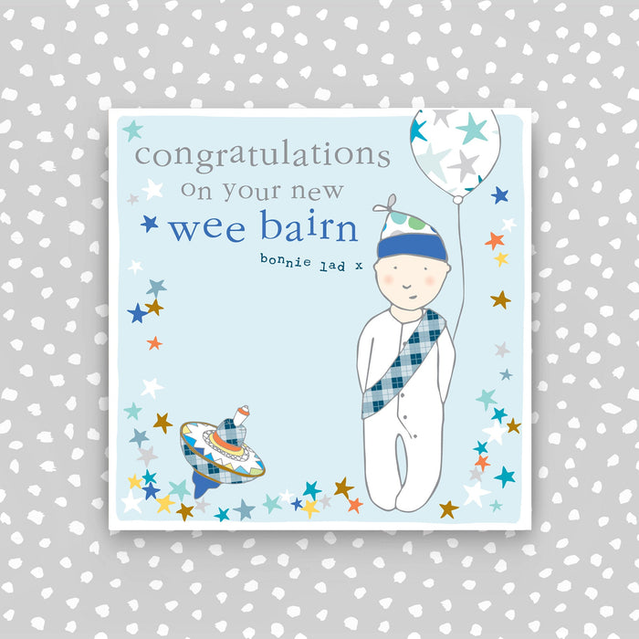 Congratulations on your new wee bairn boy card(CWB02)