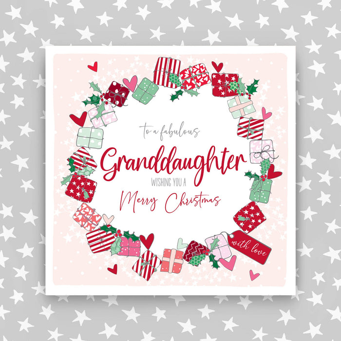 Granddaughter - Wreath Christmas Card (G09)