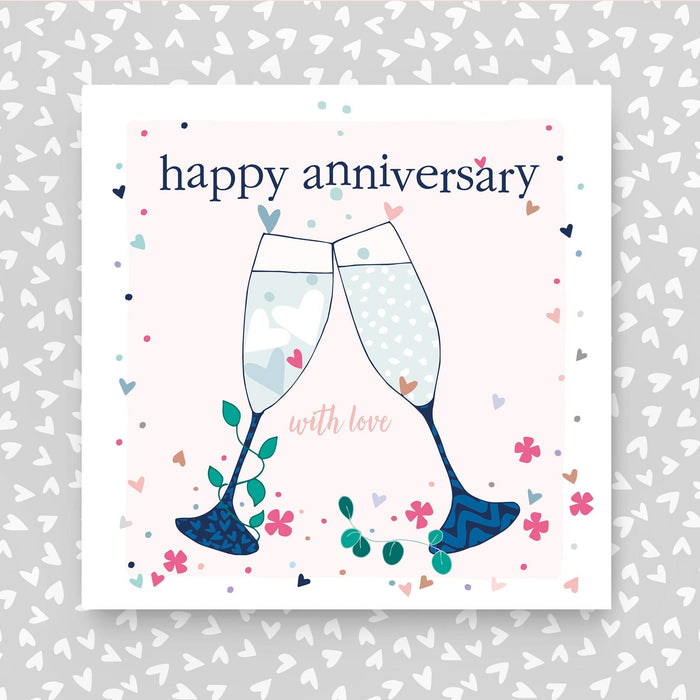 Happy Anniversary card - Champagne Glasses (GC46)