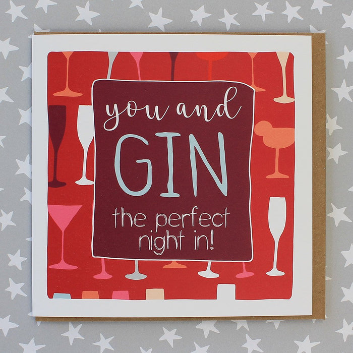 Valentine's Card - You And Gin - The Perfect Night In! (IR22)