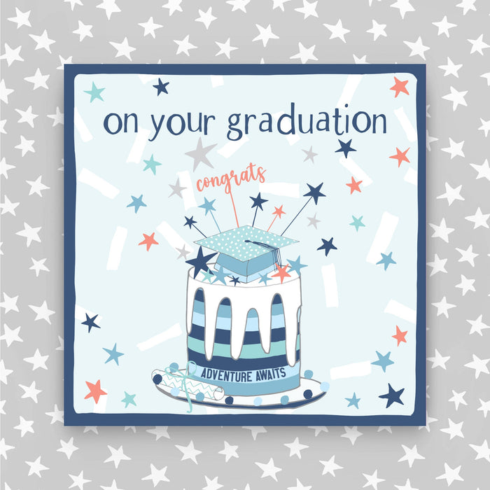 On Your Graduation - Blue Greeting Card  (PH54)