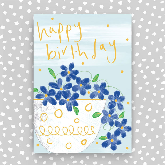 Happy Birthday Card - Floral plant (SUN04)