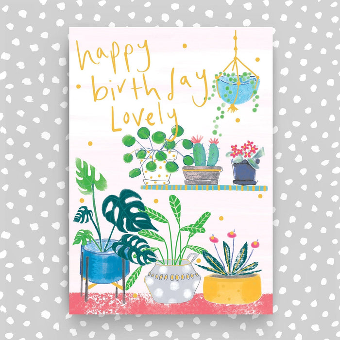 Happy Birthday lovely card - House plants (SUN14)