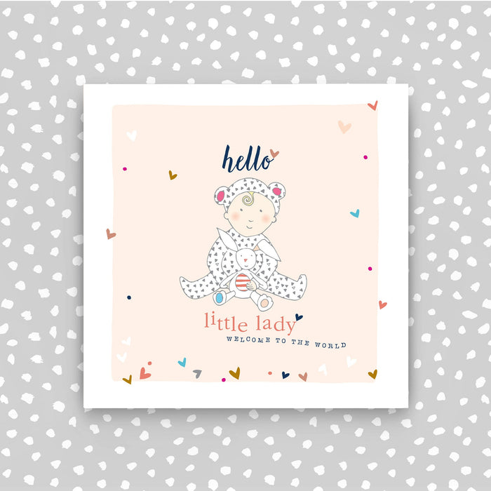 Hello Little Lady - New Baby Card (TC04)