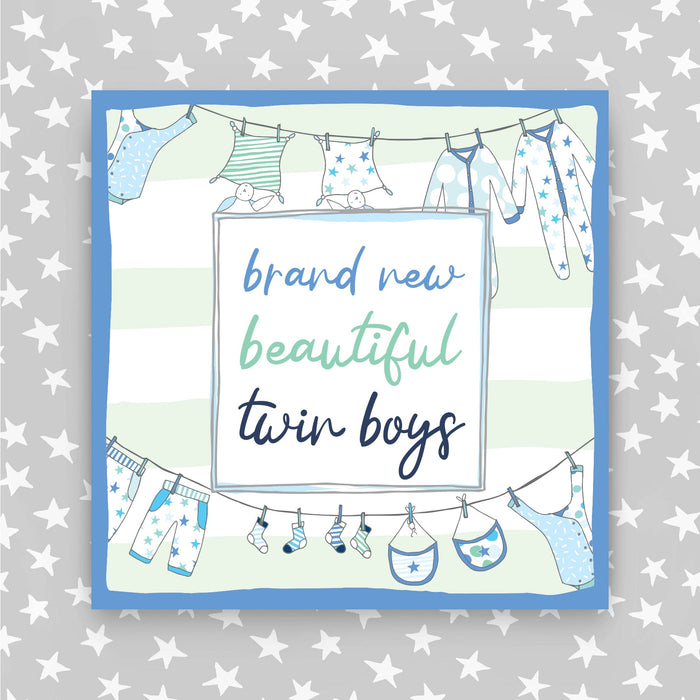 Brand New Twin Boys Card (TF117)