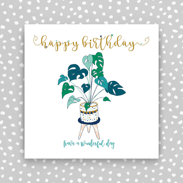 Happy Birthday  Card - House plant (TJ13)