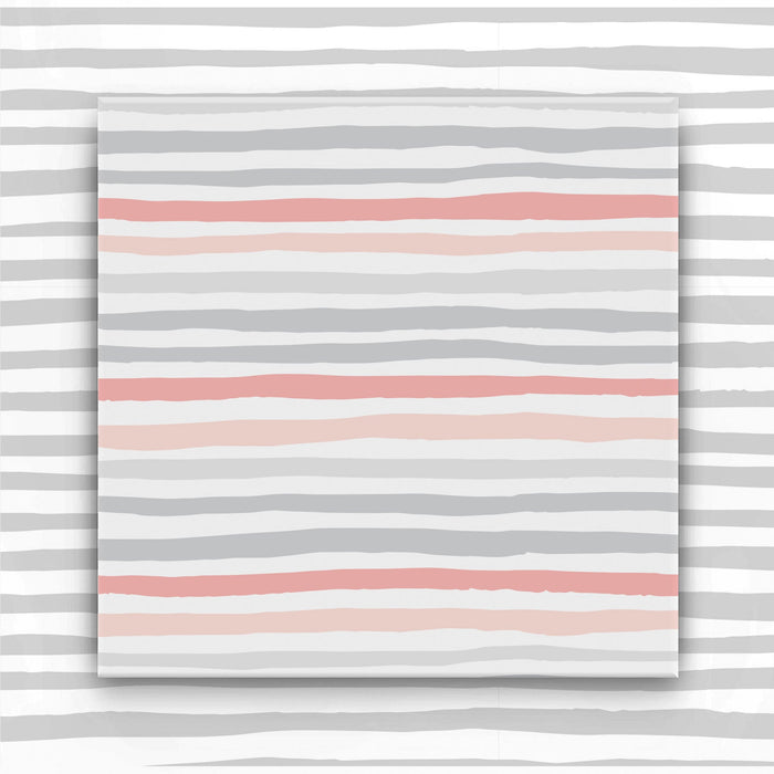 Grey and pink stripe Gift Wrap (2 sheets - WR42)
