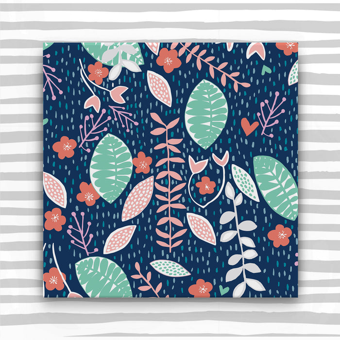 Giftwrap - Floral on navy (2 sheets - WR59)