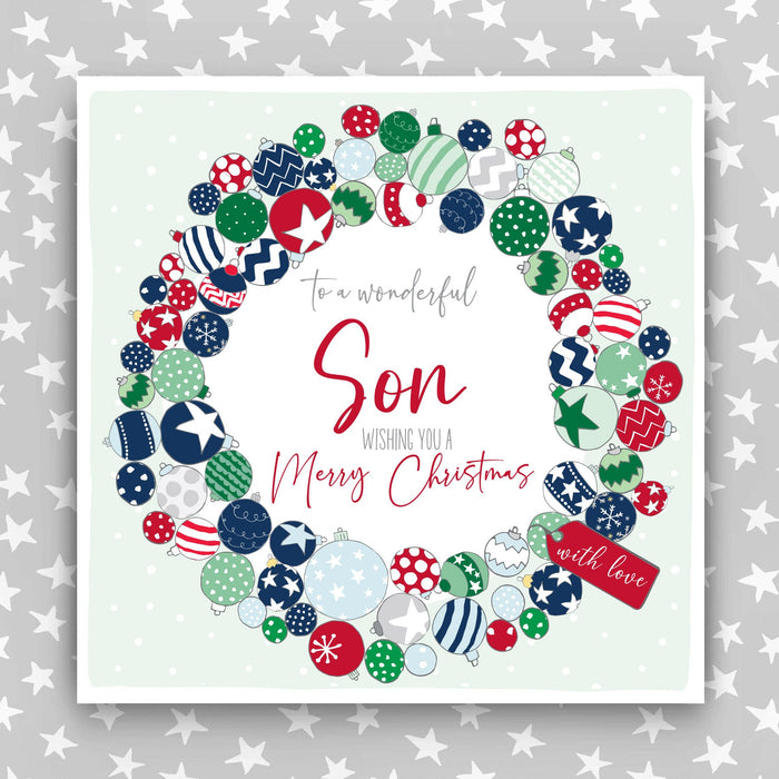Son - Large Wreath Christmas Card (XGAR02)