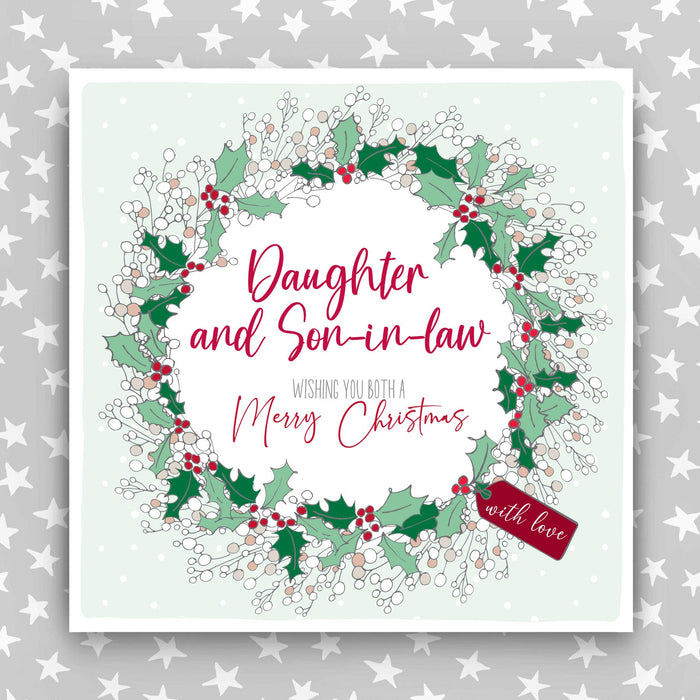 Daughter & Son-in-law - Large Wreath Christmas Card (XGAR05)
