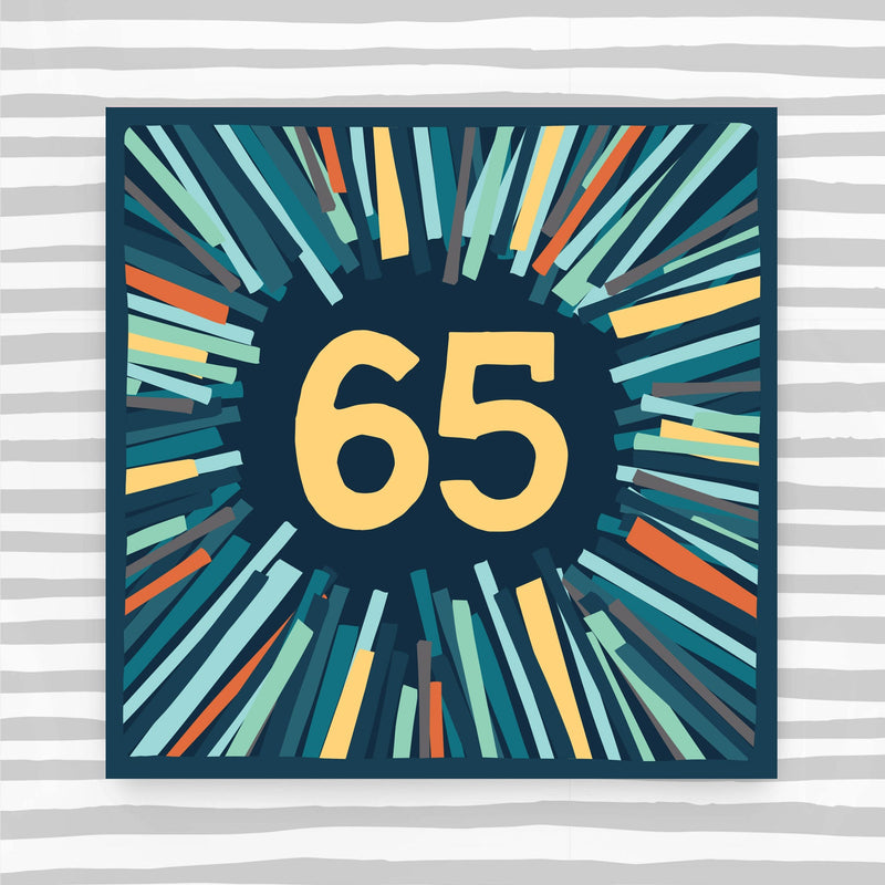 CK92 - 65th Birthday Card - Male Pattern Birthday Card