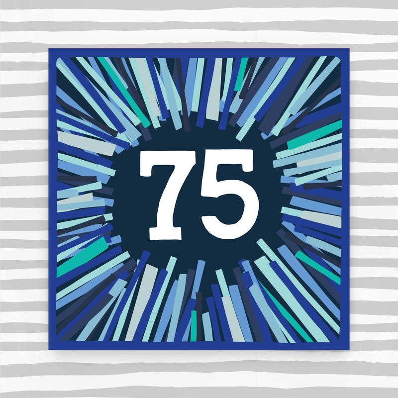 CK93 - 75th Birthday Card - Male Pattern Birthday Card