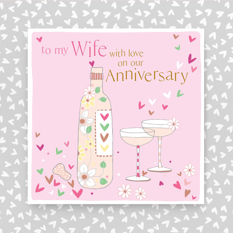 Wife with love on our Anniversary Greeting Card (FB262)