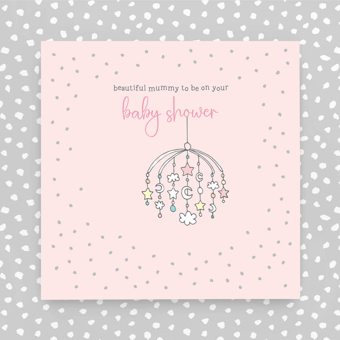 Beautiful mummy to be on your baby shower greeting card (GR01)