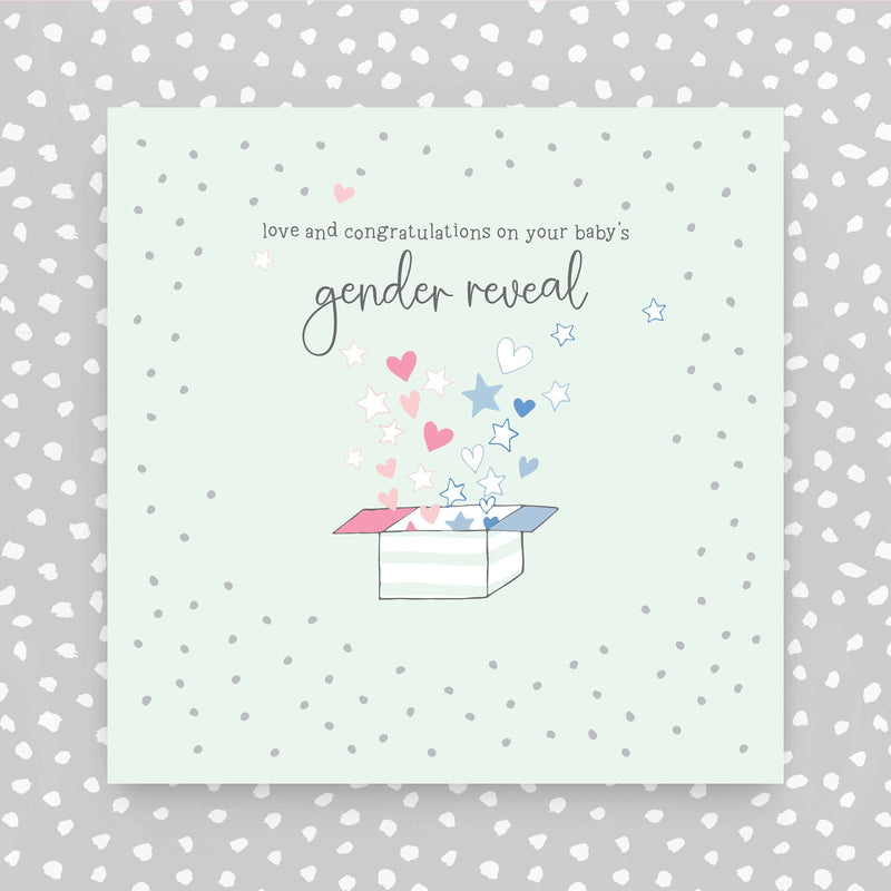 On your baby's gender reveal greeting card (GR02)