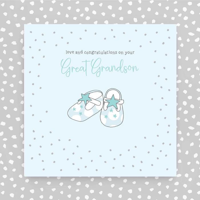 Congratulations on your new Great grandson greeting card (GR82)