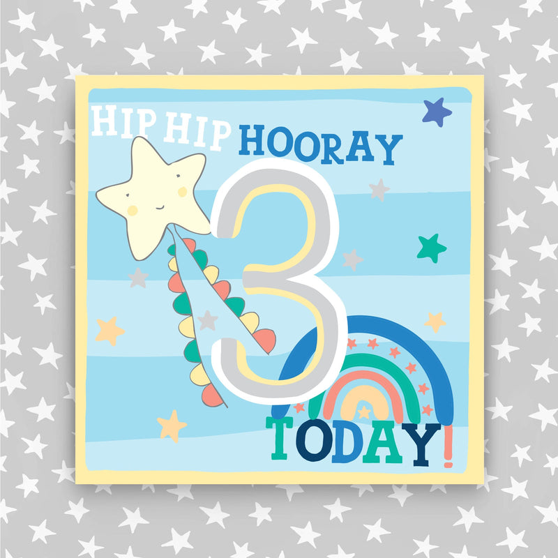 Boy Aged 3 Birthday Card (HH03)