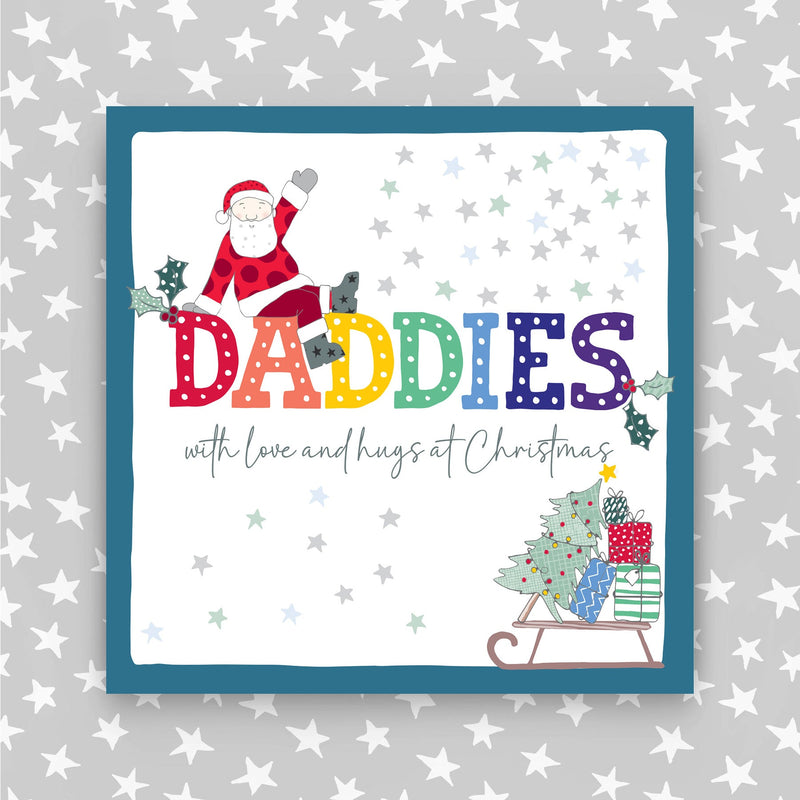 Daddies - With love and hugs at Christmas greeting card (JH36)
