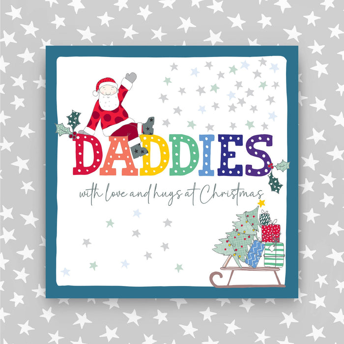 Daddies - With love and hugs at Christmas greeting card (JH36)