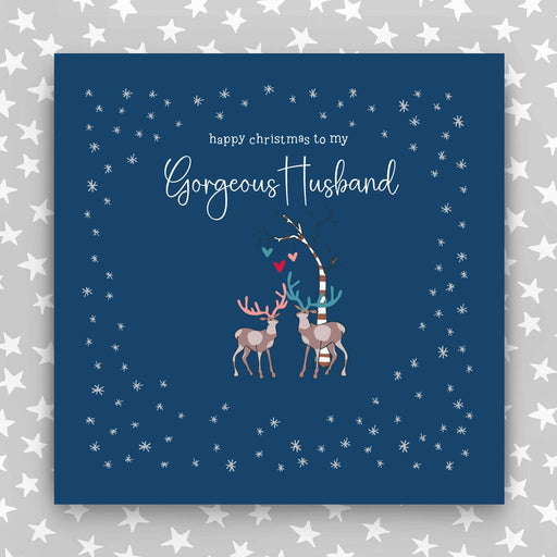Happy Christmas to my Gorgeous Husband - Large greeting card (LGR02)