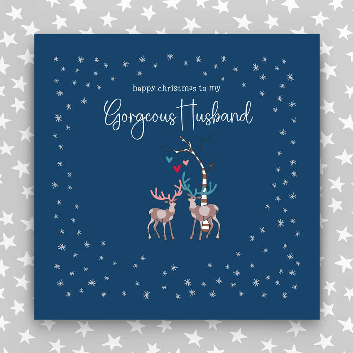Happy Christmas to my Gorgeous Husband - Large greeting card (LGR02)