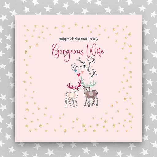 Happy Christmas to my Gorgeous Wife - Large greeting card (LGR03)