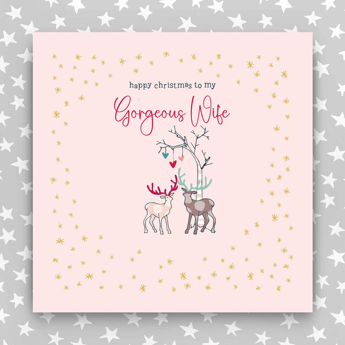 Happy Christmas to my Gorgeous Wife - Large greeting card (LGR03)