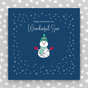 Happy Christmas to my Wonderful Son - Large greeting card (LGR05)