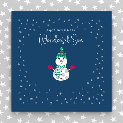 Happy Christmas to my Wonderful Son - Large greeting card (LGR05)