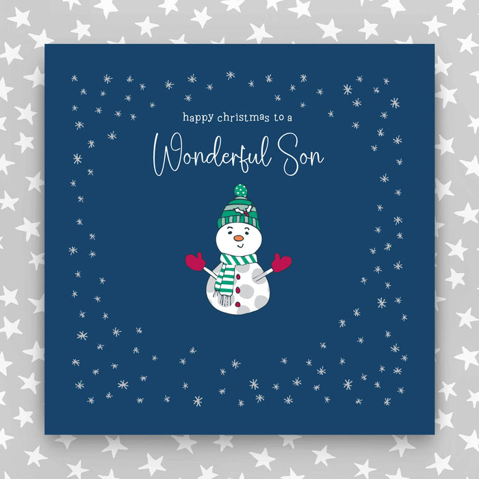 Happy Christmas to my Wonderful Son - Large greeting card (LGR05)