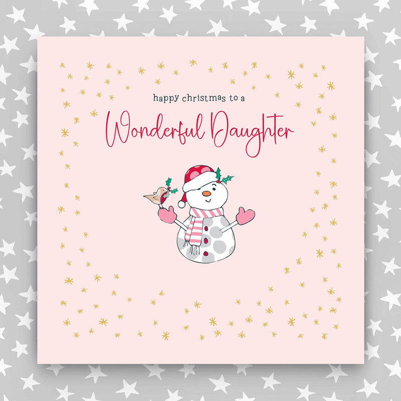 Happy Christmas to my Wonderful Daughter - Large greeting card (LGR06)