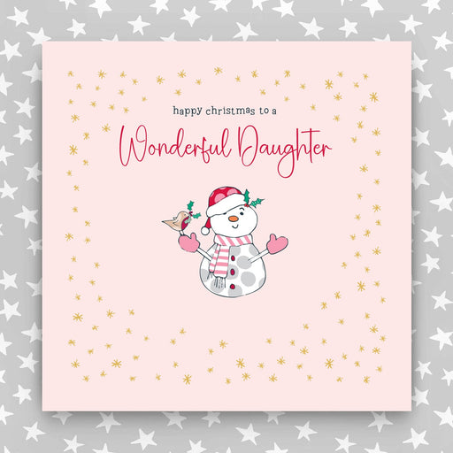 Happy Christmas to my Wonderful Daughter - Large greeting card (LGR06)