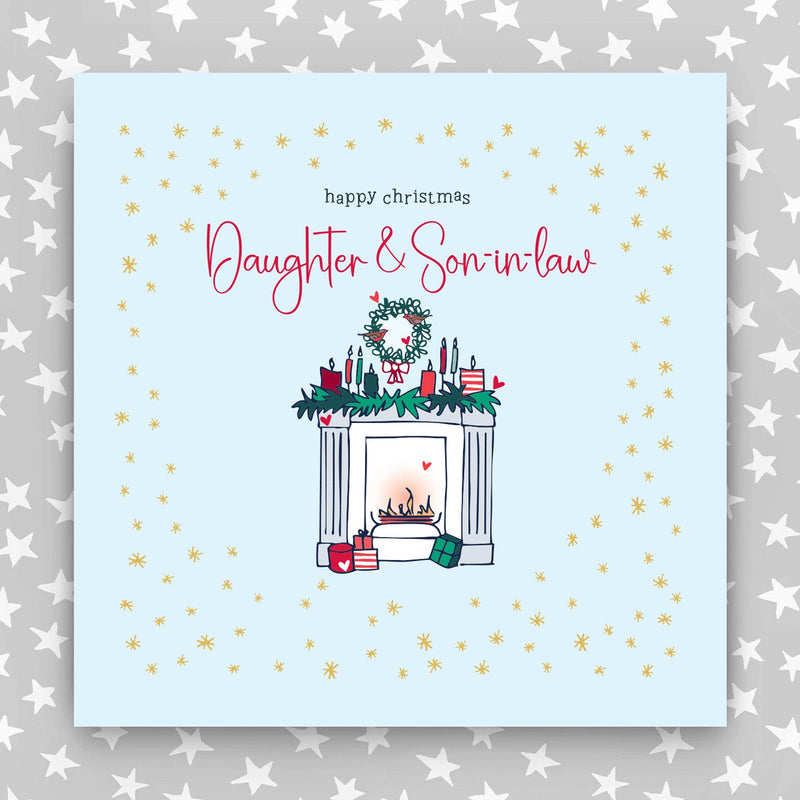 Happy Christmas Daughter & Son-in-law - Large greeting card (LGR07)