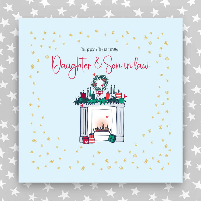 Happy Christmas Daughter & Son-in-law - Large greeting card (LGR07)