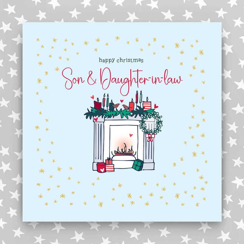 Happy Christmas Son & Daughter-in-law - Large greeting card (LGR08)