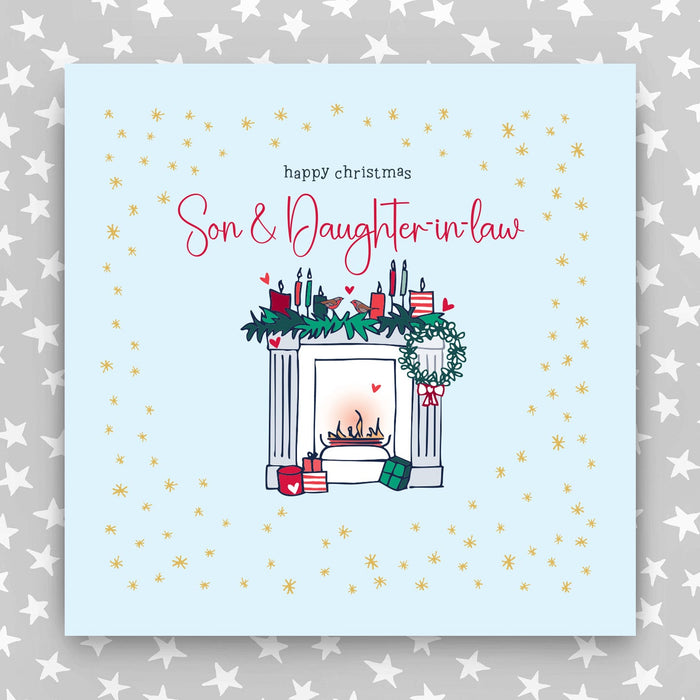 Happy Christmas Son & Daughter-in-law - Large greeting card (LGR08)