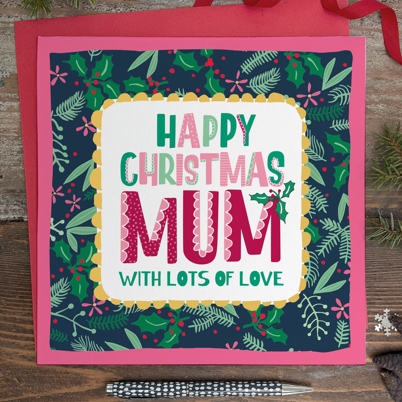 Happy Christmas Mum Large Christmas Card (LXTF02)