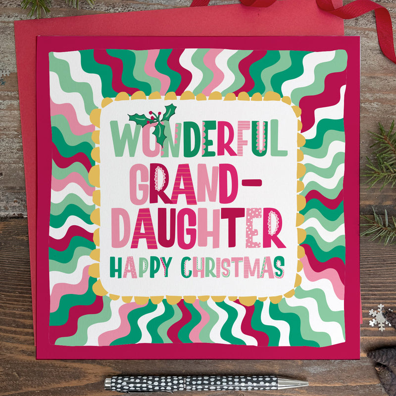 Large Christmas Card To a Wonderful Granddaughter (LXTF08)