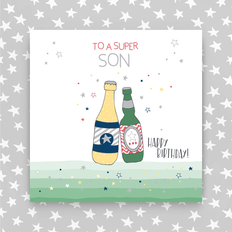 Son Happy Birthday - Birthday Beers Greeting Card (MA37)