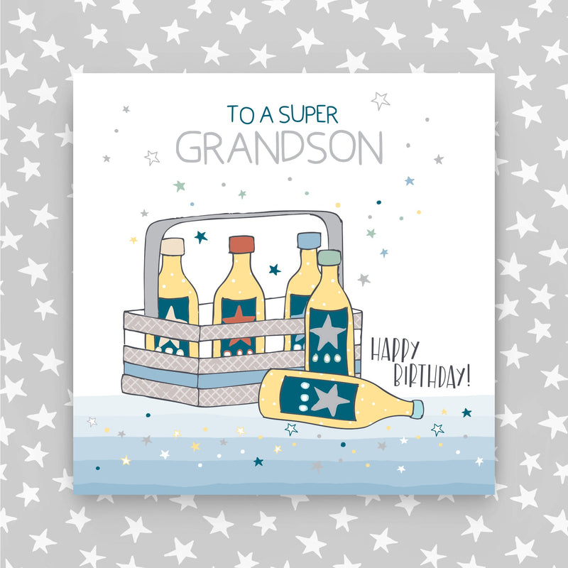 Grandson Happy Birthday Crate of Beers Greeting Card (MA41)