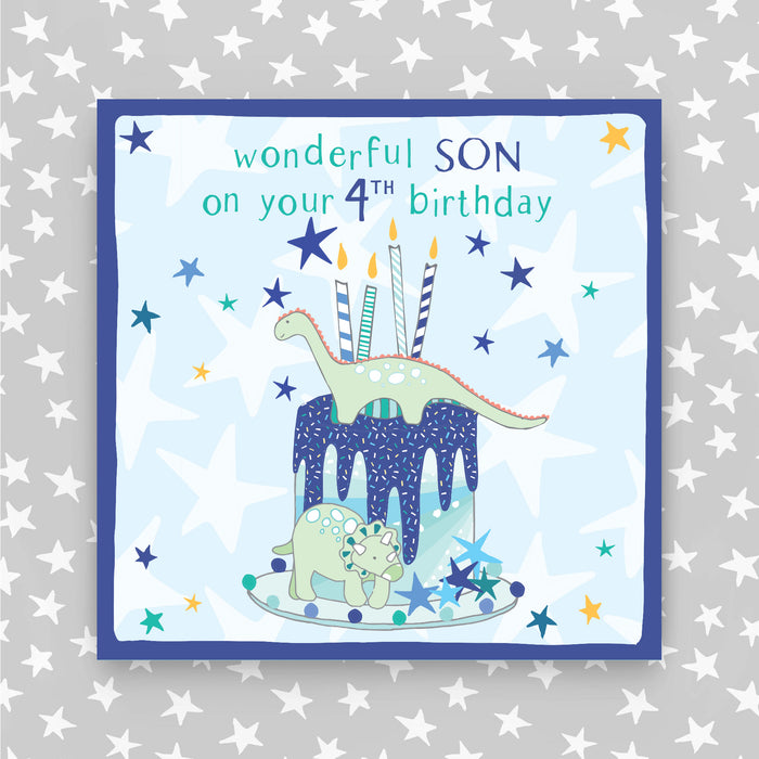 4th Birthday Greeting Card - Son (NPH10)