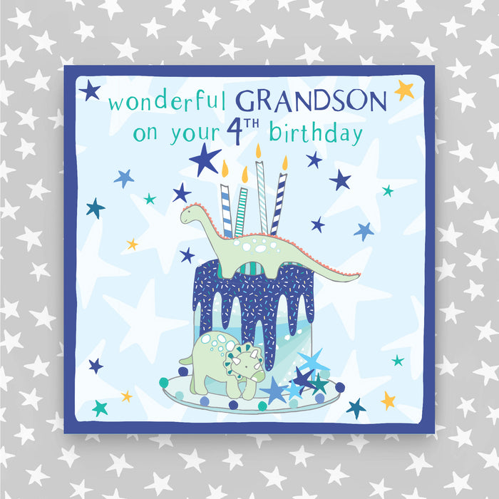 4th Birthday Greeting Card - Grandson (NPH11)