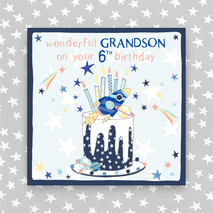 6th Birthday Greeting Card - Grandson (NPH17)