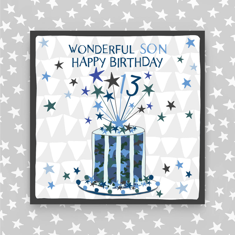 13th Birthday Greeting Card - Son (NPH37)