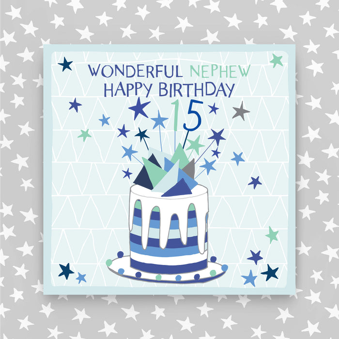 15th Birthday Greeting Card - Nephew (NPH45)