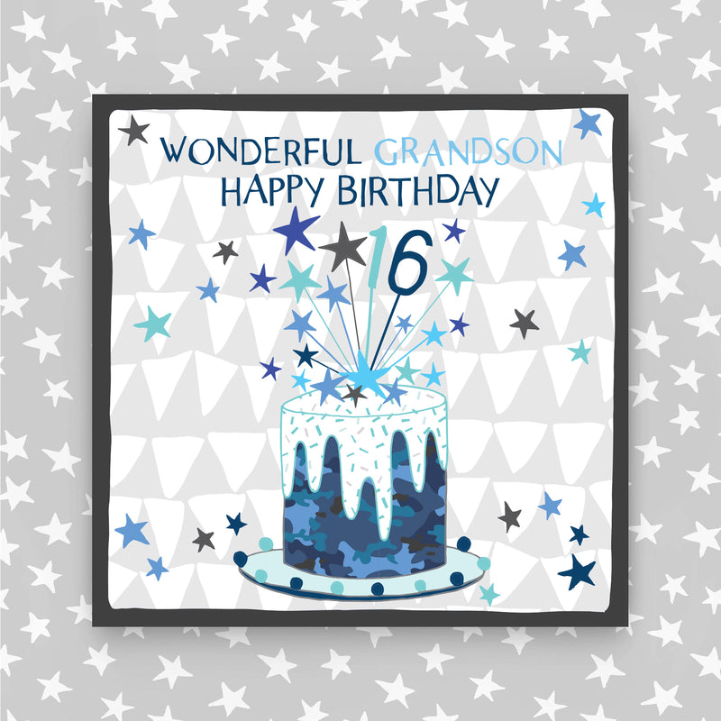 16th Birthday Greeting Card - Grandson (NPH47)