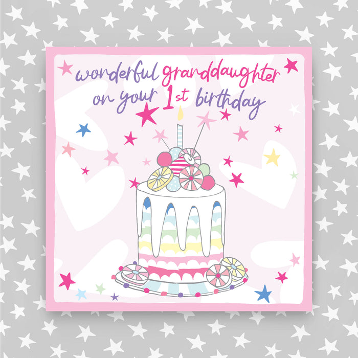 1st Birthday Greeting Card - Granddaughter (NPH56)