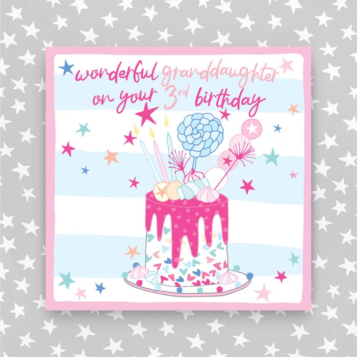 3rd Birthday Greeting Card - Granddaughter (NPH62)
